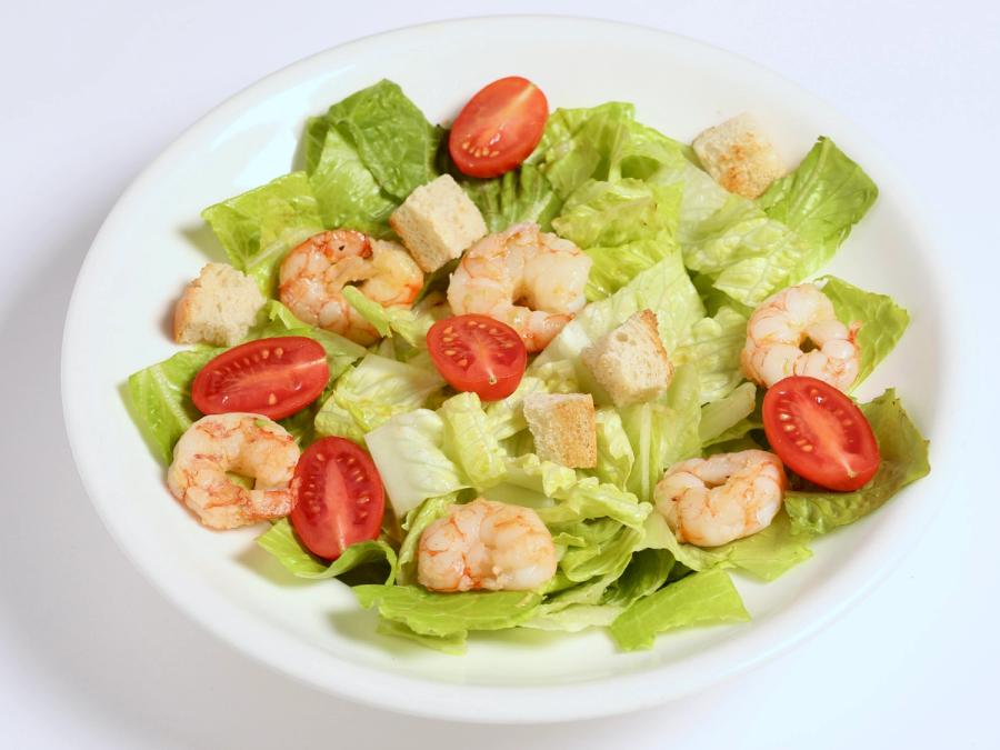 Ensalada Cesar con camarones